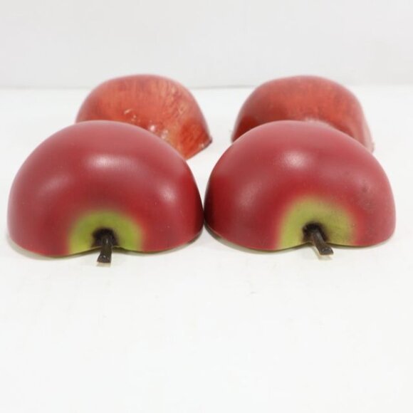 4 Vintage Apple Half Refrigerator Magnets Fridge Food Decor Life Like - Picture 4 of 8